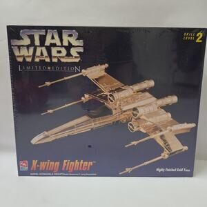 Star Wars Limited Edition X-Wing Fighter Gold Model Kit SEALED 1995